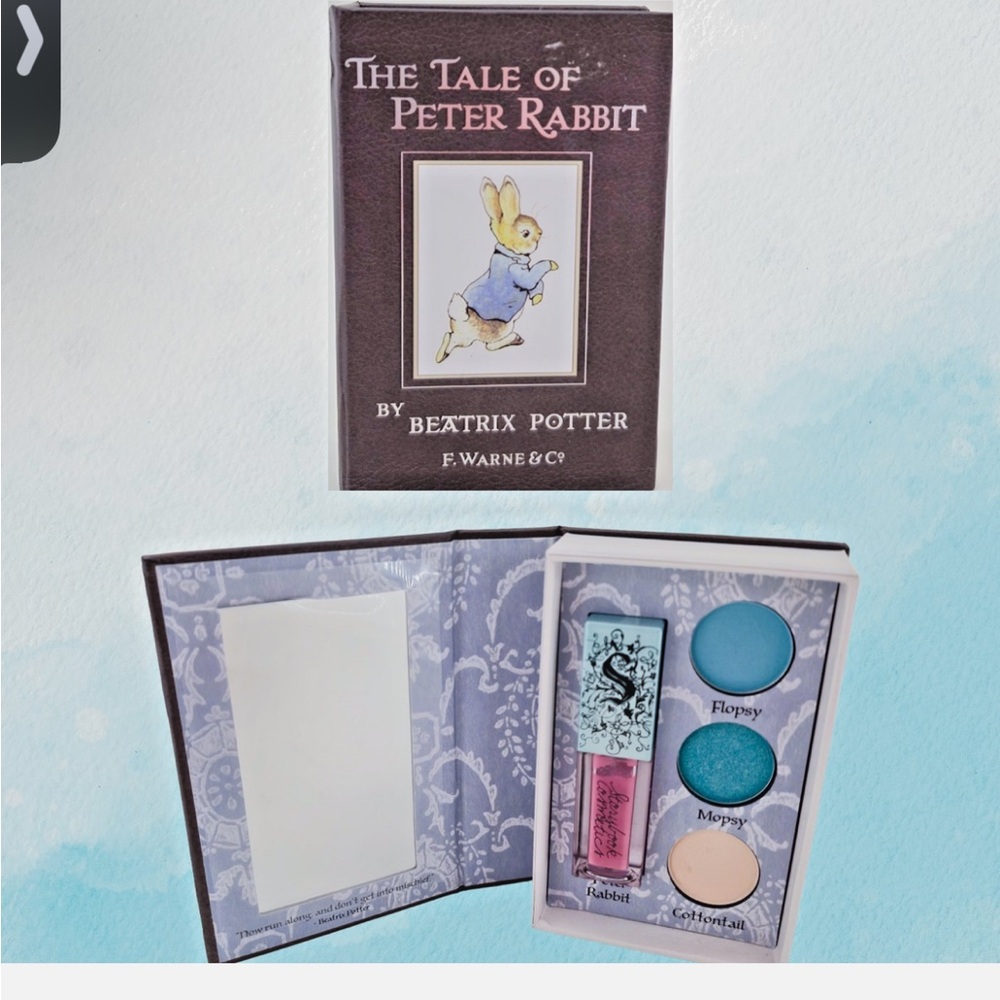 Storybook Cosmetics Peter Rabbit Eyeshadow & Liquid Lip Palette - New
